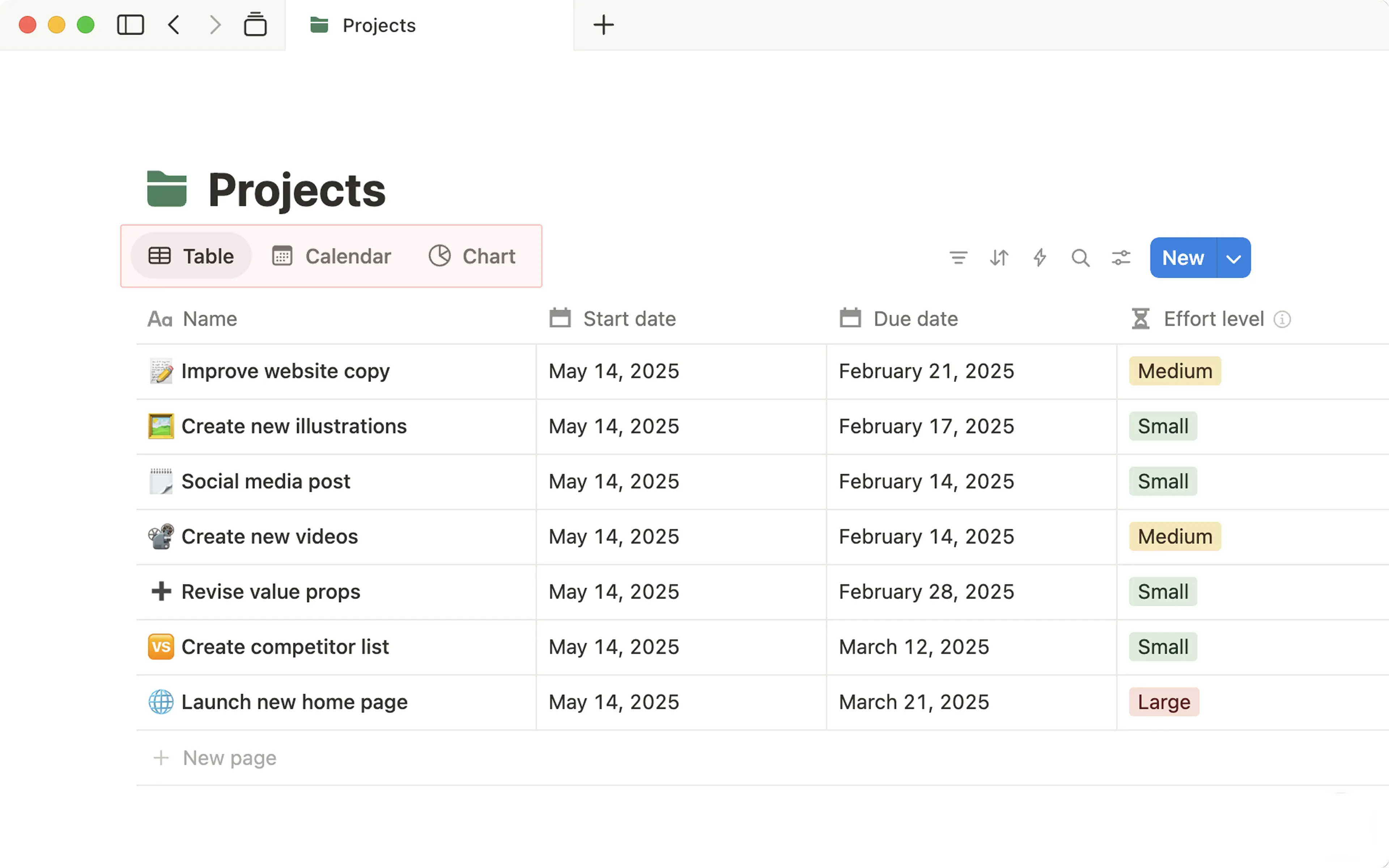 Switch between views