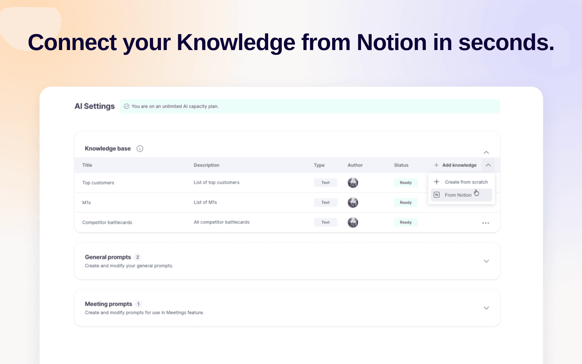 Connect GetAccept to your Knowledge in Notion.