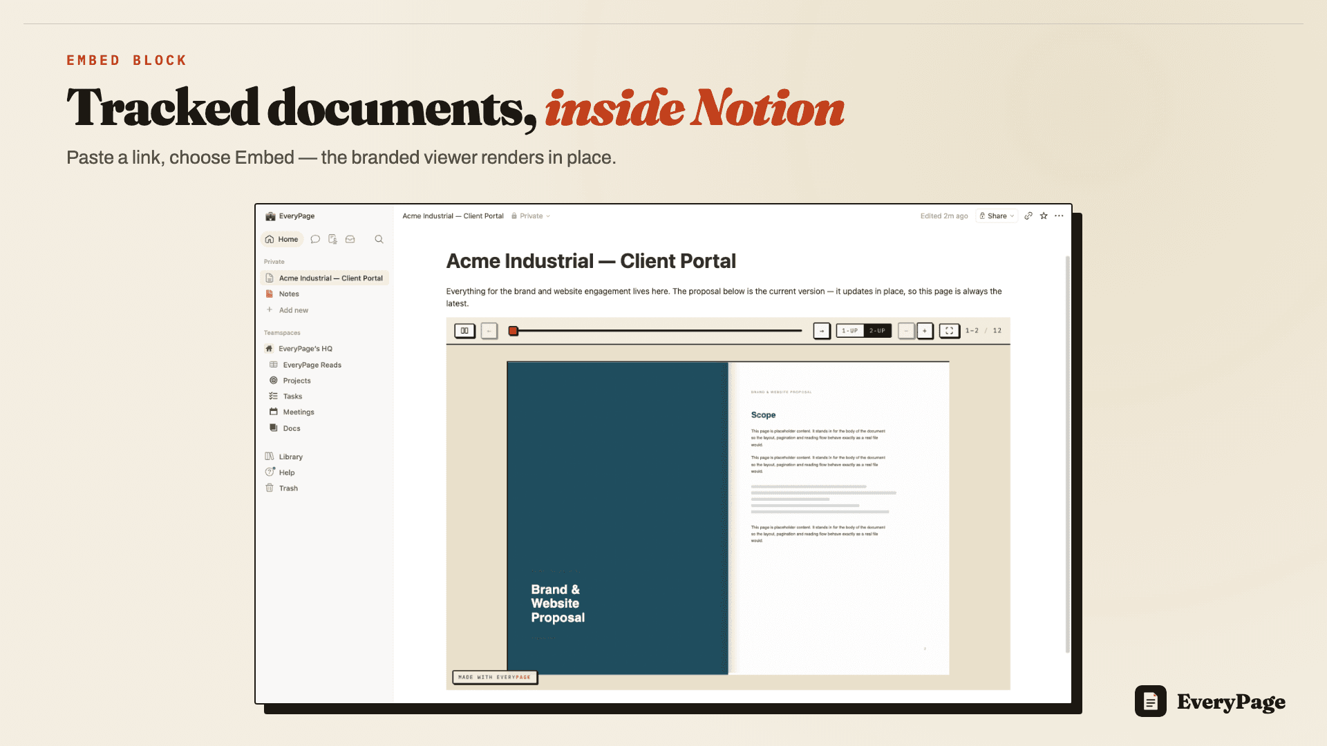 Log every read of your PDFs as a row in a Notion database