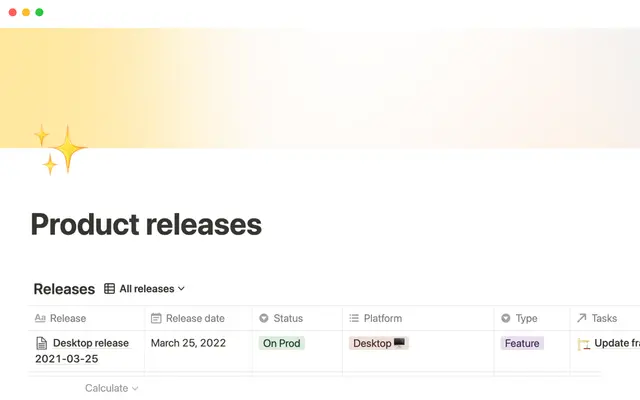 Notion’s product releases