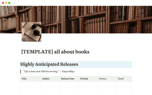 all about books - book tracker