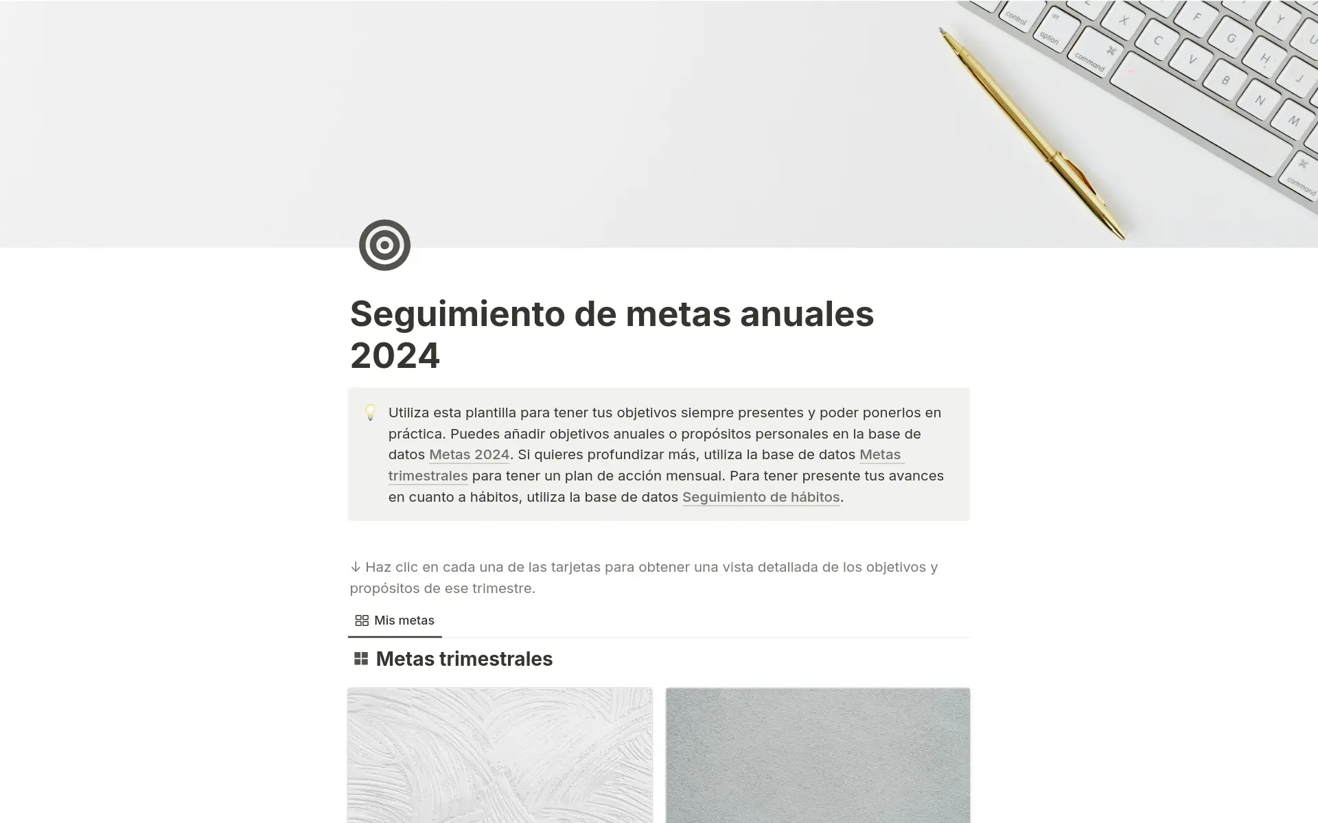 Captura de pantalla de la colección Tu centro de productividad creada por Notion